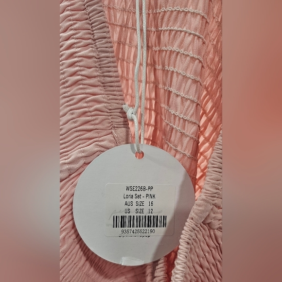 Petal & Pup Loria Pink Smocked Mini Bodycon Ruffle Skirt US 12 UK/AU 16 NWT - Picture 7 of 12